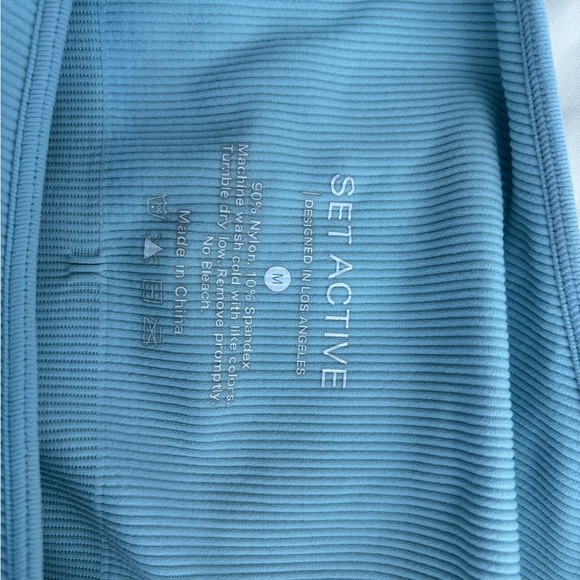 SET Active Blue Ribbed Set - Picture 3 of 8